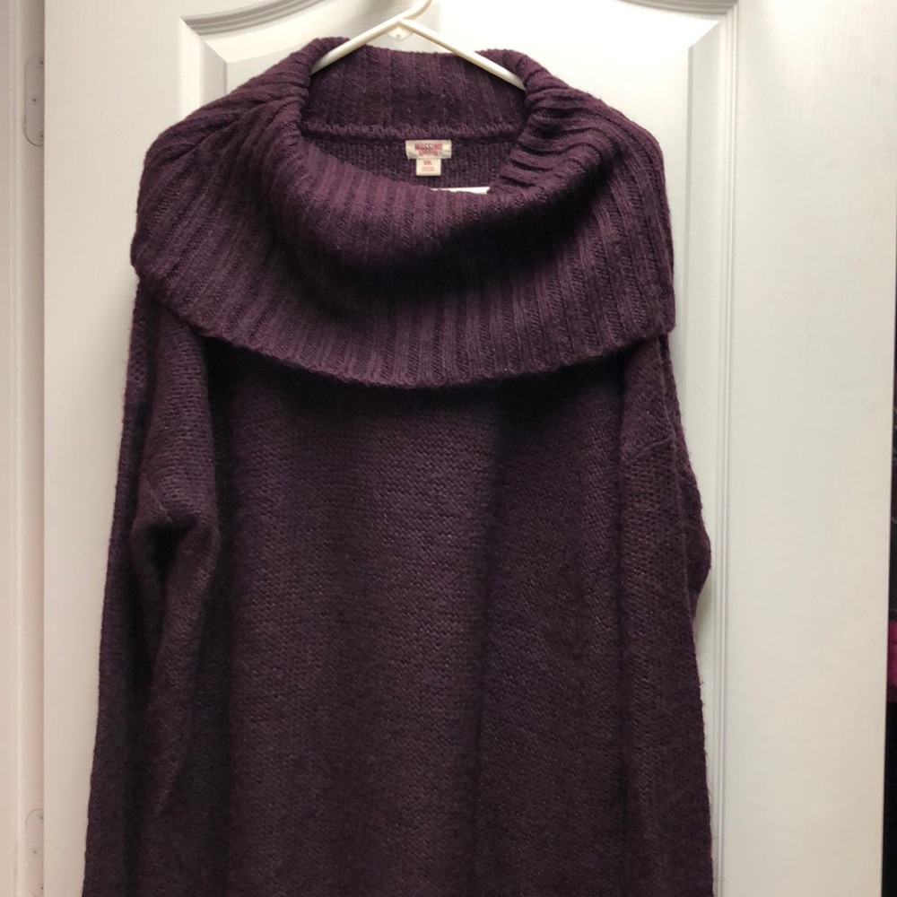 Plum cow neck sweater